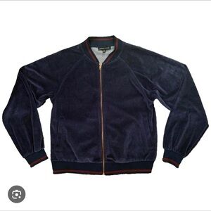 Pacsun- Kendall & Kylie Blue Bomber Style Velvet Jacket